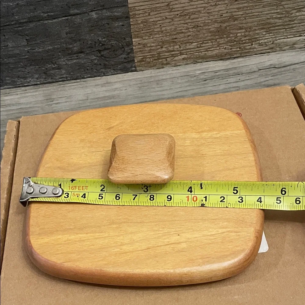 VINTAGE‎ NEW Longaberger Small Spoon Natural Wood Lid with Knob #51063